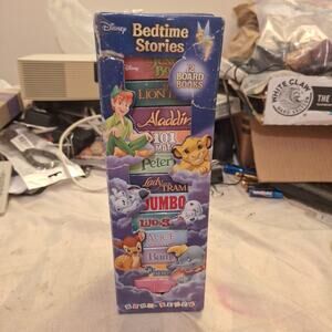 Disney Bedtime Stories 12 Board Books, Peter Pan, Bambi, Dumbo, Alice, Aladdin